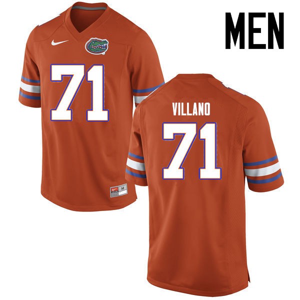 Florida Gators Men #71 Nick Villano College Football Jersey Orange